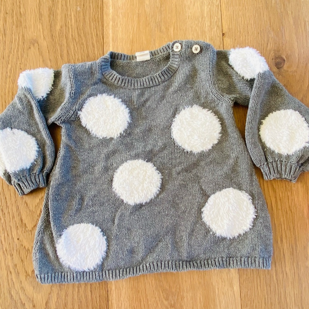 Tucker + Tate 12M  polka dot bubble sleeve sweater.